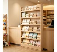 Librería Estrecha 6 Baldas de Madera, Estantería Pared Ahorro Espacio | Librería alta de 6 niveles en para cuentos infantiles, dormitorio y salón.(67.72*19.69*3.94in)