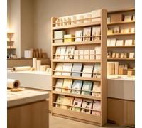 Librería Estrecha 6 Baldas de Madera, Estantería Pared Ahorro Espacio | Librería estrecha de 6 estantes ahorro de espacio con doble sistema de montaje en pared.(67.72*27.56*3.94in)