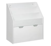 Atmosphera Estantería infantil Shelves Transparente con ruedas Blanco H70 cm