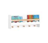 Librería infantil de pared con 5 ganchos sobuy kmb78-w 73 cm