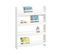 Librería infantil para niños con 4 estanterías estantería de pared blanco h80cm kmb08-k-w sobuy 12 cm
