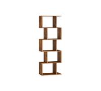VASAGLE Biblioteca, Librería de 5 Niveles, 20 x 40 x 159 cm, Estantería, Armario de Libros, Moderno, Separador de Espacios, Salón, Dormitorio, Estudio, Oficina, Marrón Rústico LBC462K01