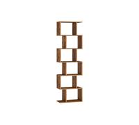 VASAGLE Biblioteca, Librería de 6 Niveles, 20 x 40 x 191 cm, Estantería, Armario de Libros, Moderno, Separador de Espacios, Salón, Dormitorio, Estudio, Oficina, Marrón Rústico LBC461K01