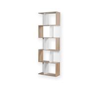 Casâme Bibliothèque Multi-Cases H180 cm - Décor Bois et Blanc