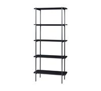 Librería samnanger de 5 niveles aglomerado 180x80x34cm - negro [en.casa]