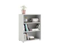 Librería ter blanco/roble patinado 90x41x114 cm / librería con 2 estantes abiertos para salón, despacho o estudio