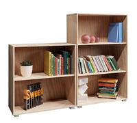 Librería Vela MDF color roble 2+3 compartimentos