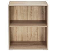 Librería Vela MDF color roble 77x60x28cm 2 estantes