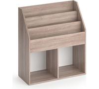 Librería Vicco Luigi Sonoma 72 x 79 cm con 2 cajas plegables, Model 34475