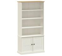 vidaXL Librería Vigo Madera Maciza de Pino Blanco 85x35x170 cm