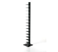 Librería ZStyle Sapiens-Autoportante Con Estantes-Columna Vertical-Metal-Estantes-Moderno-Diseño-Bruno Rainaldi-Original BBB Italy Black Small