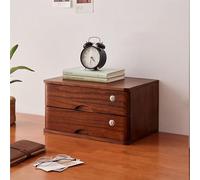 Librero Archivador De Escritorio, Caja De Almacenamiento De Madera Maciza, Organizador De Escritorio De Madera Con Cajones, Estantería De Encimera Con Cerradura(A2,2 layer)