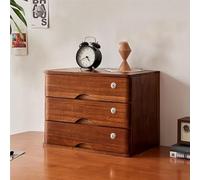 Librero Archivador De Escritorio, Caja De Almacenamiento De Madera Maciza, Organizador De Escritorio De Madera Con Cajones, Estantería De Encimera Con Cerradura(A2,3 layer)