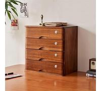 Librero Archivador De Escritorio, Caja De Almacenamiento De Madera Maciza, Organizador De Escritorio De Madera Con Cajones, Estantería De Encimera Con Cerradura(A2,4 layer)