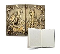 Libreta 3D para DnD - 200 Paginas - Cuaderno D&D A5 con Relieve - Color Oro