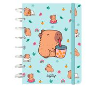 Libreta anillas a5 mint bubble tea capibara