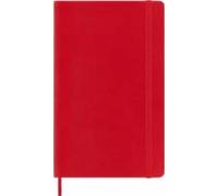 Libreta clásica tapa blanda rojo escarlata L rayada