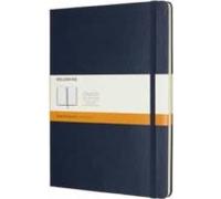 Moleskine Classic Notebook, Cuaderno Rayado, Tapa Dura y Cierre Elástico, Tamaño XL 19 x 25 cm, Color Azul Zafiro, 192 páginas