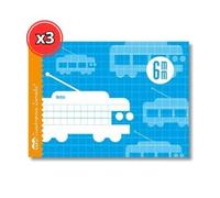 LIBRETA CUADROVIA LAMELA TAMAÑO A/5 - PACK DE 3 UNIDADES
