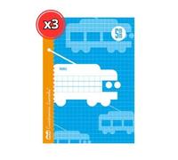 LIBRETA CUADROVIA LAMELA TAMAÑO A/5 - PACK DE 3 UNIDADES