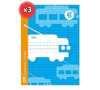 LIBRETA CUADROVIA LAMELA TAMAÑO A/5 - PACK DE 3 UNIDADES
