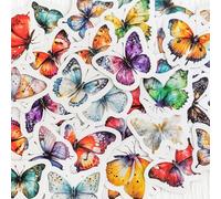 Libreta Mariposa mini pegatinas, de Adultos Estética, suministros revististas, Mariposas entre Flores