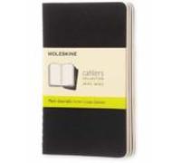 Moleskine Set de 3 cuadernos Cahier Plain, páginas blancas, de bolsillo, cubierta negra