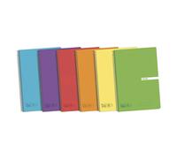 Libretas ENRI, Enri, Pack 3/5 Libretas de Cuadriculadas, Cuadernos A4 (Folio), Cuadrícula 4x4 Tapa Plástico, 80 Hojas. Pack 5 Libretas 90g de gramajes, Colores Aleatorios