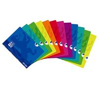 Libretas Oxford Tapa plástico. Pack de 10 unidades. A4. 48 hojas. 1 línea horizontal.