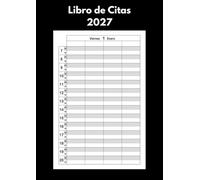Libro de Citas 2027: Agenda profesional un día por página - 4 columnas por día - Planificador de 7 a 21 horas - intervalos de 30 minutos - A4