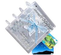 Libro de colección de calcomanías - Carpeta PP de 3,74 x 4,33 pulgadas | Reutilizable - Cubierta transparente con patrón de banda de ballet. 20 páginas en el interior. Almacenamiento para pegatinas