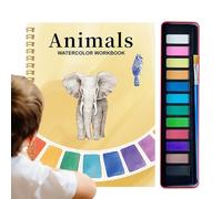 Libro De Colorear Con Acuarelas Materiales De Arte Portátiles