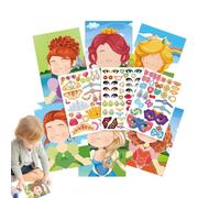 Libro de pegatinas reutilizables, caras de libros de pegatinas para niños