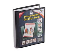 Libro expositor de carpeta de proyectos con fundas de plástico transparente para presentaciones (A5, 20 bolsillos, 40 vistas, 1 unidad)