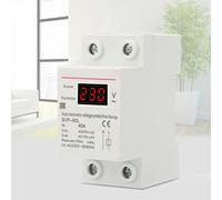 LICAEVEY Dispositivo de Protección contra Sobretensión y Subtensión de Recuperación Automática de 230 V 40 A, Protector de Alimentación de Montaje en Riel DIN con Corte de Seguridad, Protector de