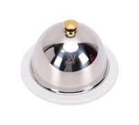 LICAEVEY Mantequera de Cerámica con Cubierta de Cúpula de Acero Inoxidable, Recipiente para Mantequilla para Encimera con Tapa, Recipiente para Mantequilla de 2,56x37,4 Pulgadas para Queso,