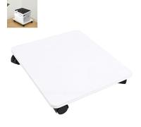 LICAEVEY Soporte Torre para Ordenador con Ruedas 40x35cm 50kg | Carro para Impresora, Tablero de Densidad, 4 Ruedas Silenciosas, 2 Ruedas con Bloqueo, Debajo del Escritorio, Compatible