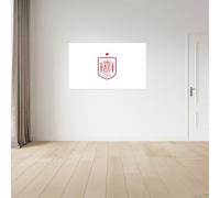 Licensed Décor Pegatinas de pared de vinilo de la Real Federación Española de Fútbol (RFEF), tamaño mediano, 100 cm (ancho) x 60 cm (alto) - Insignia roja