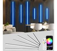 Lichaser Tira LED RGB para Paneles AcúSticos, Adhesiva WiFi Luz Led Cocina | 6 Negras Luces LED Compatibles con Alex, MúSica Sincronizada, Tira de Luz para Paneles AcúSticos, Panel