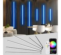Lichaser Tira LED RGB para Paneles AcúSticos, Adhesiva WiFi Luz Led Cocina | 6 Negras Luces LED Compatibles con Alex, MúSica Sincronizada, Tira de Luz para Paneles AcúSticos, Panel (32*2+40*2+60*2 cm)