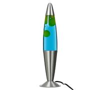Licht-Erlebnisse Lámpara de lava azul amarillo, plata, lámpara de lava, lámpara de ambiente, sala de estar, 42 cm de altura, G9, bombilla incluida, relajante, calmante, moderna lámpara de lava JENNY