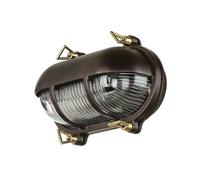Wandleuchte Lámpara Exterior Buey Latón Cristal IP64 E27 Inoxidable Marítimo