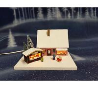 Lichterhaus: Panadería con puesto de mercado, tamaño pequeño: 18,5 x 16,5 x 11,5 cm. Nuevo