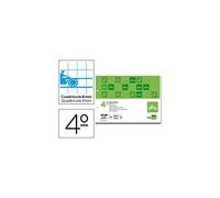 Liderpapel 59483 - Pack de 100 hojas de recambio, cuadriculado pautado, 6 mm con margen 2 taladros apaisado