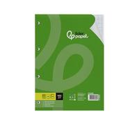 Liderpapel 79648 - Pack de 100 hojas de recambio, rayado, 4 taladros, A4