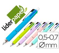 Liderpapel Bolígrafo 5 en 1 con 4 Colores y Portaminas