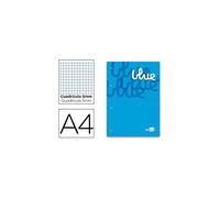 Liderpapel Bloc de Notas A4 Cuadriculado 5 mm Azul Natural 100 Hojas 100 g/m²