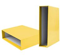 Liderpapel Caja archivador de palanca CZ26 - cartón DIN-A4, lomo 75 mm, amarillo