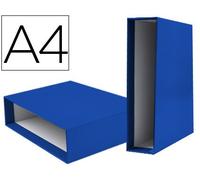 Liderpapel Caja archivador de palanca CZ24 – Cartón DIN-A4 Lomo 75 mm Azul