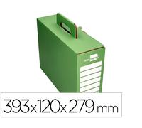 Liderpapel Caja Archivador Definitivo Reforzado con Asa Verde